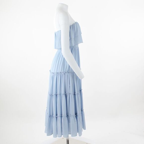 1.STATE Strapless Maxi Dress in Blue - Picture 5 of 5